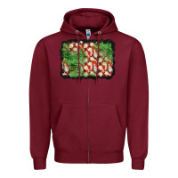 Burgundy halloween ghost background Zipper Hoodie - BundleAndBundleShop