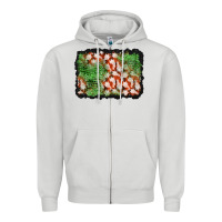 Dove Grey halloween ghost background Zipper Hoodie - BundleAndBundleShop