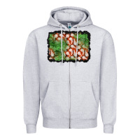 Heather Grey halloween ghost background Zipper Hoodie - BundleAndBundleShop