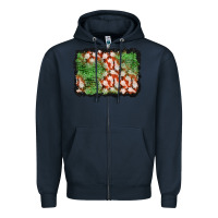 Navy halloween ghost background Zipper Hoodie - BundleAndBundleShop
