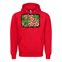 Red halloween ghost background Zipper Hoodie - BundleAndBundleShop