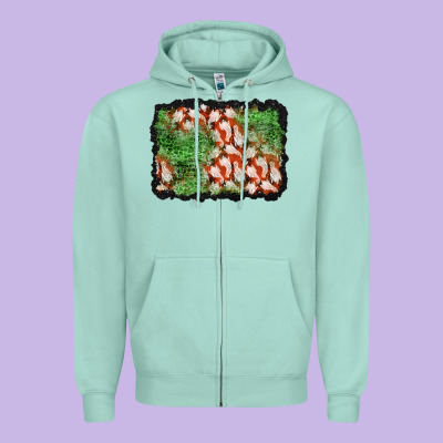 Halloween Ghost Background Zipper Hoodie Designed By Bundleandbundleshop