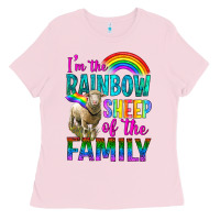 Bubblegum Pink I'm The Rainbow Sheep Of The Family Ladies Tee - BundleAndBundleShop