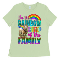 Matcha I'm The Rainbow Sheep Of The Family Ladies Tee - BundleAndBundleShop