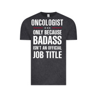 Vintage Black oncologist because badass isn't a job title cool gift Vintage Tee - DesigneFamous