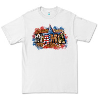 White Patriotic Mama Premium Tee - BundleAndBundleShop