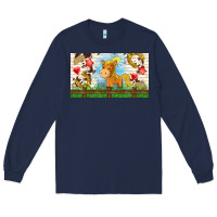 Navy cute horse Long Sleeve Tee - TumblerDesignByShophia