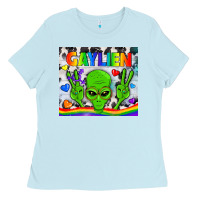 Baby Blue LGBTQ Gaylien Tumbler Ladies Tee - BundleAndBundleShop