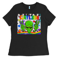 Black LGBTQ Gaylien Tumbler Ladies Tee - BundleAndBundleShop