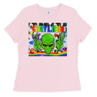 Bubblegum Pink LGBTQ Gaylien Tumbler Ladies Tee - BundleAndBundleShop