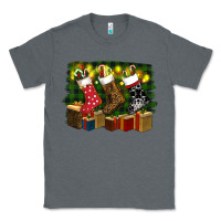 Charcoal Heather Christmas Santa Socks Classic Tee - RanaPortraitStore