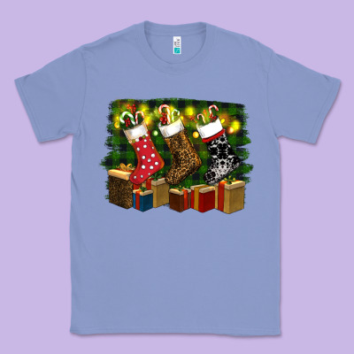 Christmas Santa Socks Classic Tee Designed By Ranaportraitstore