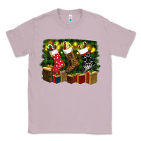 Lilac Christmas Santa Socks Classic Tee - RanaPortraitStore