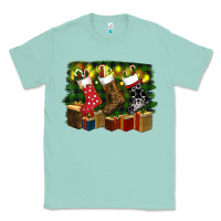 Seafoam Christmas Santa Socks Classic Tee - RanaPortraitStore
