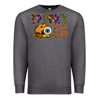 Charcoal Heather spooky pumpkin Premium Sweatshirt - SublimationCraftShop