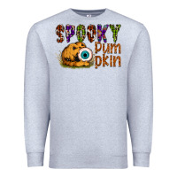 Heather Grey spooky pumpkin Premium Sweatshirt - SublimationCraftShop