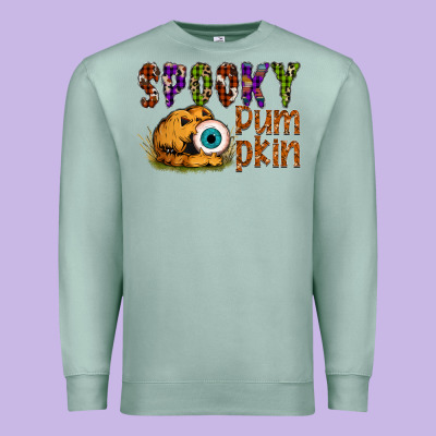 Spooky Pumpkin Premium Sweatshirt Designed By Sublimationcraftshop