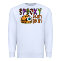 White spooky pumpkin Premium Sweatshirt - SublimationCraftShop