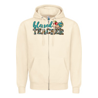 Sandshell blessed teacher Zipper Hoodie - BundleAndBundleShop