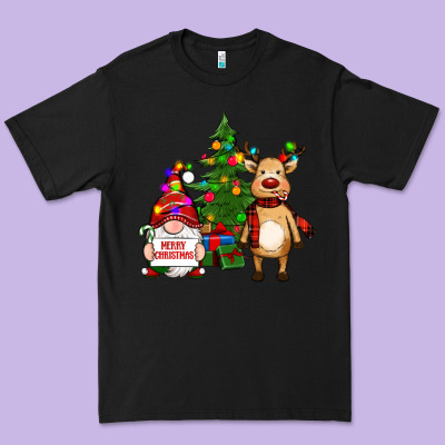 Merry Christmas Gnomes, Reindeer Premium Tee Designed By Ranaportraitstore