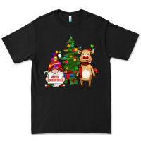 Black merry christmas gnomes, reindeer Premium Tee - RanaPortraitStore