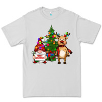 Dove Grey merry christmas gnomes, reindeer Premium Tee - RanaPortraitStore