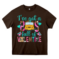 Chocolate Brown ive got a bus full of valentine Heavy Core Tee - NancyCooperArtShop