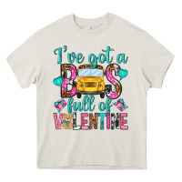 Cream ive got a bus full of valentine Heavy Core Tee - NancyCooperArtShop