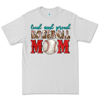 Dove Grey Loud And Proud Baseball Mom Premium Tee - BundleAndBundleShop