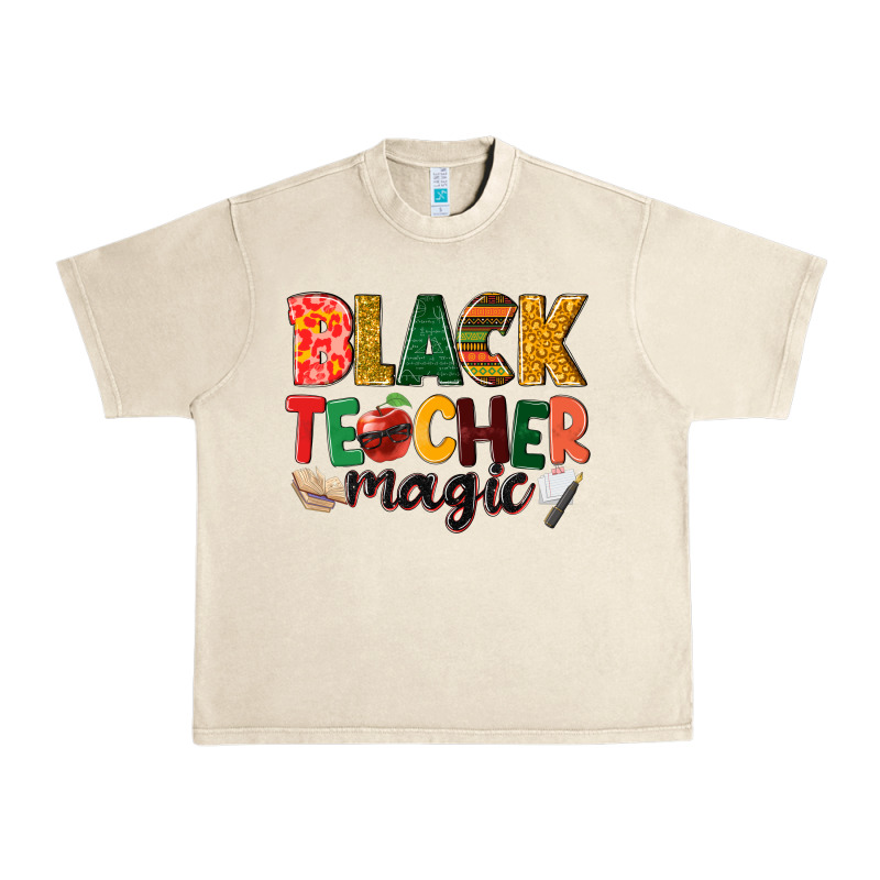 Black Teacher Magic Urban Heavy Tee by NancyCooperArtShop | Teevron
