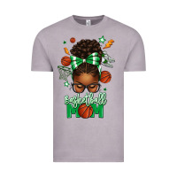 Vintage Zinc Basketball Mom Afro Messy Bun Vintage Tee - texasbilliewilder