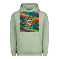 Pigment Oil Green western baby goat Urban Hoodie - BarkalooDesign