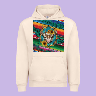 Western Baby Goat Urban Hoodie Designed By Barkaloodesign