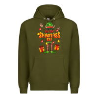 Army Green im the smartass elf Premium Hoodie - FaDigitalArtStudio