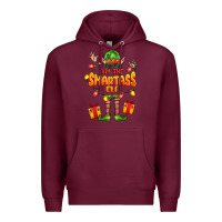 Burgundy im the smartass elf Premium Hoodie - FaDigitalArtStudio