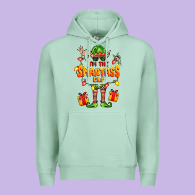 Im The Smartass Elf Premium Hoodie Designed By Fadigitalartstudio