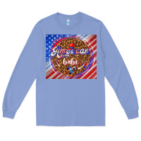Colony Blue American babe Long Sleeve Tee - TumblerDesignByShophia