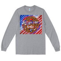 Heather Grey American babe Long Sleeve Tee - TumblerDesignByShophia