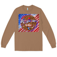 Toasted Coconut American babe Long Sleeve Tee - TumblerDesignByShophia
