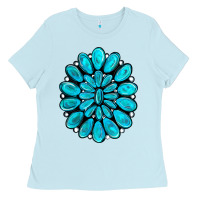 Baby Blue turquoise gemstone jewelny Ladies Tee - RanaPortraitStore