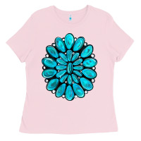 Bubblegum Pink turquoise gemstone jewelny Ladies Tee - RanaPortraitStore
