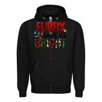 Black Furry And Bright Zipper Hoodie - FaDigitalArtStudio