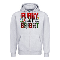 Heather Grey Furry And Bright Zipper Hoodie - FaDigitalArtStudio