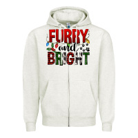Oatmeal Heather Furry And Bright Zipper Hoodie - FaDigitalArtStudio