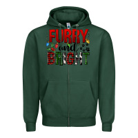 Sports Green Furry And Bright Zipper Hoodie - FaDigitalArtStudio