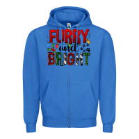 True Royal Furry And Bright Zipper Hoodie - FaDigitalArtStudio
