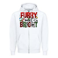 White Furry And Bright Zipper Hoodie - FaDigitalArtStudio