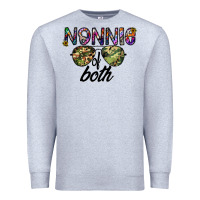 Heather Grey nonnie of both Premium Sweatshirt - CowhideDigitalArt