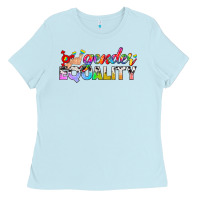 Baby Blue Western LGBTQ Gender Equality Ladies Tee - BundleAndBundleShop