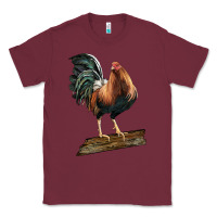 Burgundy american game rooster standing Classic Tee - LillyAllenDesigns